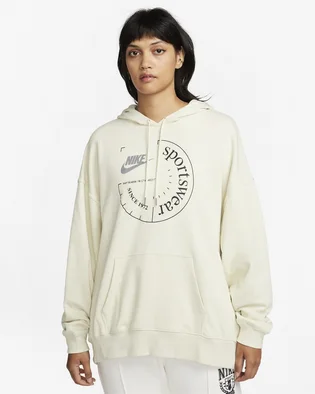 Худи женское Nike Sportswear Oversized French Terry Pullover Hoodie Beige FN7695-020