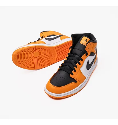 Кроссовки мужские Nike Air Jordan 1 Mid Yellow/White 554724-701