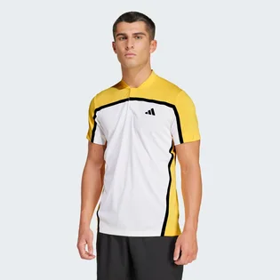 Футболка чоловіча Adidas Tennis Heat.Rdy Pro Freelift Henley Polo Shirt White/Yellow IS8969