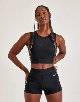 Топ женский Nike Pro Mesh Tank Top Black FN7387-010
