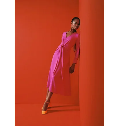 Плаття жіноче Mango Bow Pink 37034398