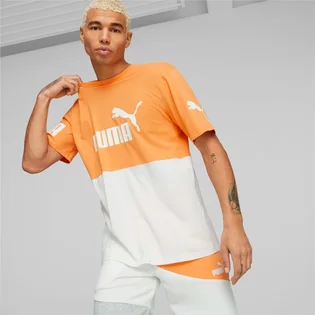 Футболка чоловіча Puma Power Colourblock Orange/White 673321-46