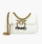 Сумка жіноча Pinko Leather Messenger Bag Love Mini Puff Jewel - Crossbody Bag White 1P222X-Y6Y3