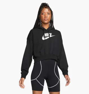 Худи женское Nike Sportswear Club Fleece WomenS Oversized Crop Graphic Hoodie Black DQ5850-010