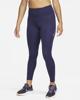 Легінси жіночі Nike Fast WomenS Mid-Rise 7/8 Graphic Leggings With Pockets Violet FB4656-555