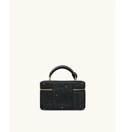 Сумка жіноча JW PEI Cleo Artificial Crystal Box Shape Top Handle Bag Black BB2025BG131442JWP