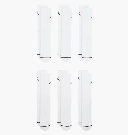 Шкарпетки Air Jordan Ed Cush Ply (6 пар) White HV6228-100