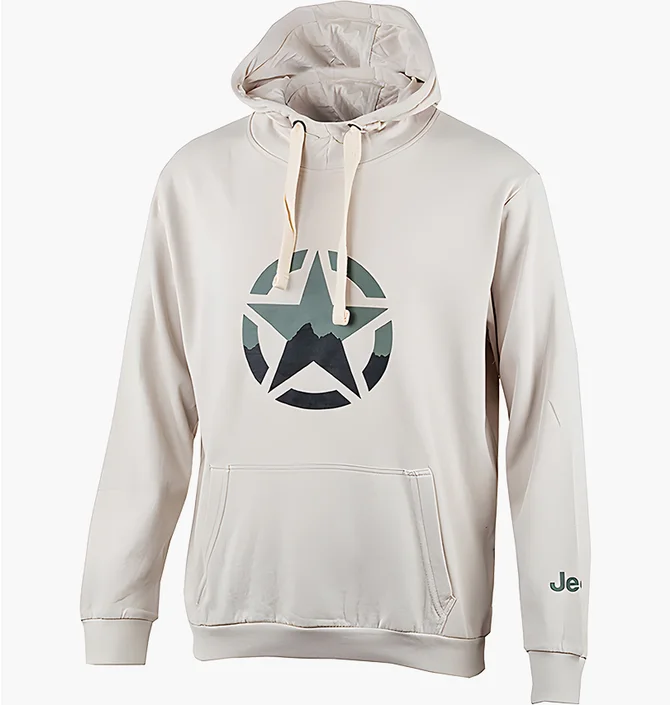 Худи мужское Jeep Hooded Sweatshirt Star Beige O102568-J863