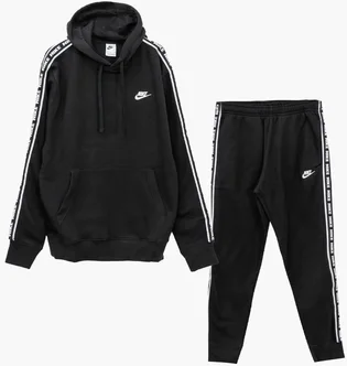 Спортивний костюм чоловічий Nike Club Fleece Graphics Hooded Track Suit Black FB7296-010
