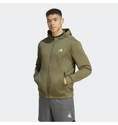 Толстовка мужская Adidas Tr-Es+ Fz Ja Olive IJ9613