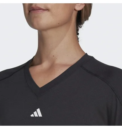 Футболка женская Adidas Aeroready Train Essentials Minimal Branding V-Neck Tee Black Hn5543