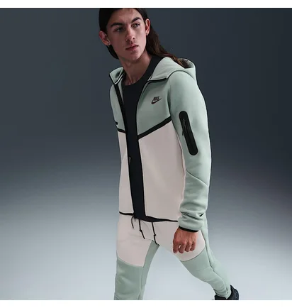 Толстовка мужская Nike Tech Fleece Fz Wr Olive/White HV0949-020