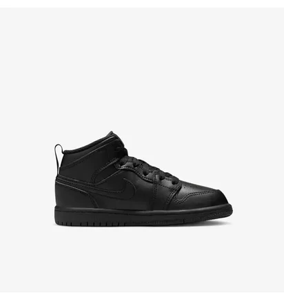 Кроссовки детские Air Jordan 1 Mid (Ps) Black 640734-093