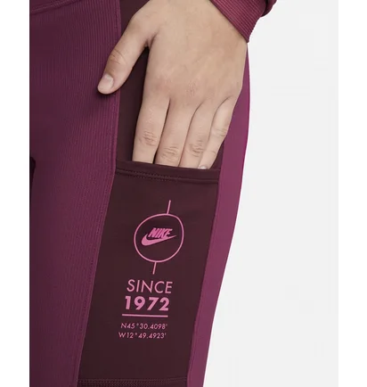 Леггинсы женские Nike Ribbed Sports Utility Leggings Bordo Fd4237-653