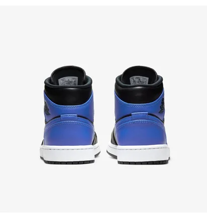 Кроссовки мужские Air Jordan 1 Mid Black/Blue 554724-077