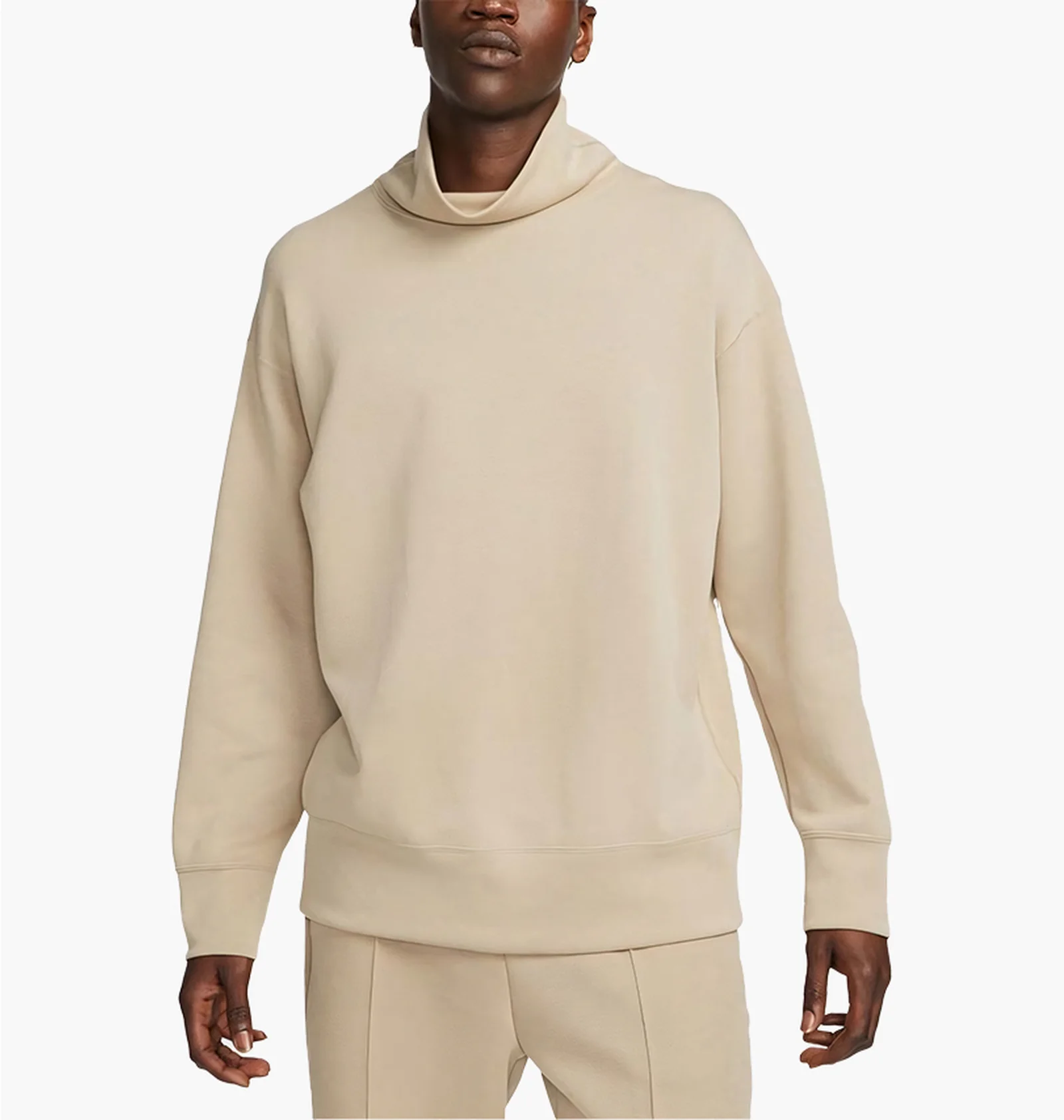 Backwards Tech Sweat Mock Neck XL ベージュ ᐉ Кофта мужская Nike Tech Fleece Turtle Neck Beige FB8169-247