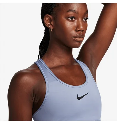 Топ женский Nike Swoosh High-Support Non-Padded Adjustable Sports Bra Light Blue DX6815-493