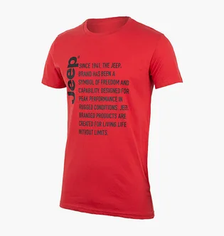 Футболка мужская Jeep T-Shirt Since 1941 Red O102591-R699