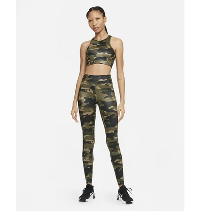 Лосины женские Nike Dri-Fit One Camo/Green DD4559-222
