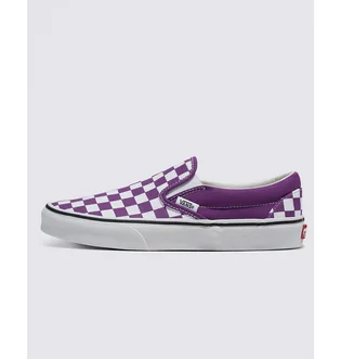 Кеды унисекс Vans Classic Slip-On Checkerboard Shoe Violet/White VN000BVZ1N8