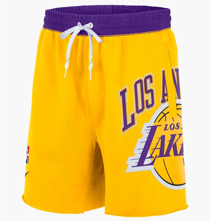 Шорти чоловічі Nike Nba Los Angeles Lakers Courtside Heritage Short Amarillo Field Yellow DB1954-728