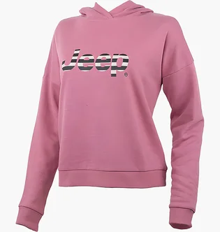 Худи мужское Jeep Hooded Cropped Sweatshirt Striped Print Pink O102609-P490