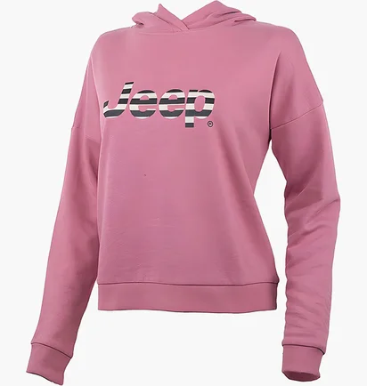 Худи мужское Jeep Hooded Cropped Sweatshirt Striped Print Pink O102609-P490