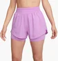 Шорты женские Nike One Dri-Fit High-Rise 3In 2In1 Short Violet DX6016-532