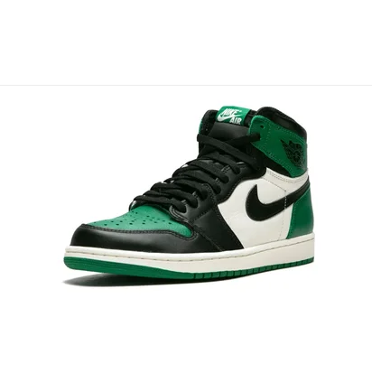 Кроссовки мужские Air Jordan 1 Retro High Og Black/Green 555088-302