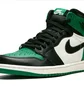 Кроссовки мужские Air Jordan 1 Retro High Og Black/Green 555088-302