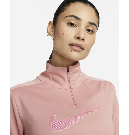 Кофта жіноча Nike 1/4 Dri-Fit Swoosh Peach FB4687-618