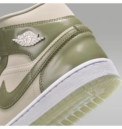 Кроссовки женские Air jordan 1 Mid Olive/Beige HF4079-003