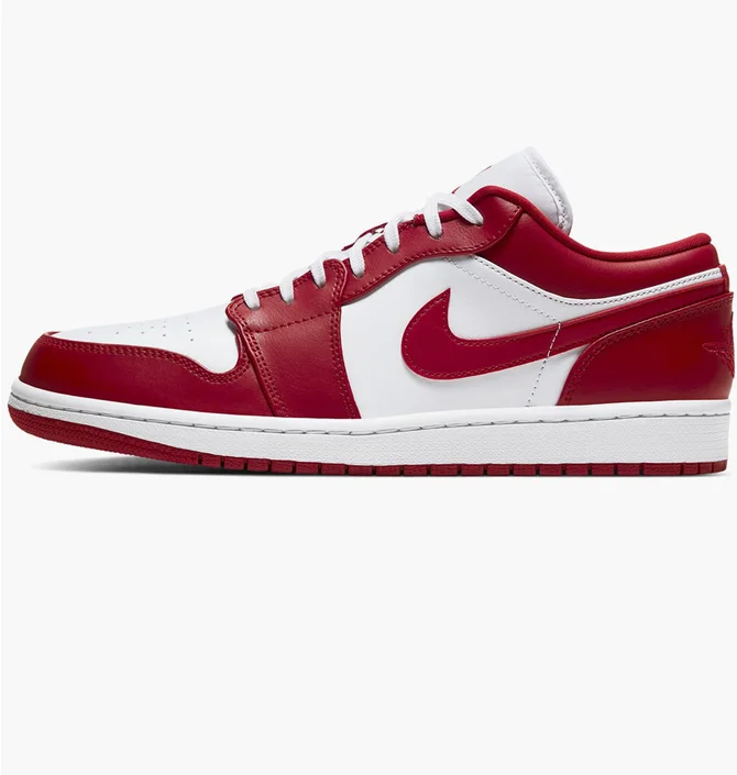 Кросівки чоловічі Air Jordan 1 Low White/Red 553558-611
