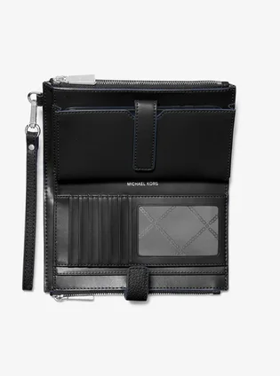 Гаманець жіночий Michael Kors Jet Set Double Zip Adele Leather Smartphone Wallet Black 34F9SAFW4L-BLACK-143212