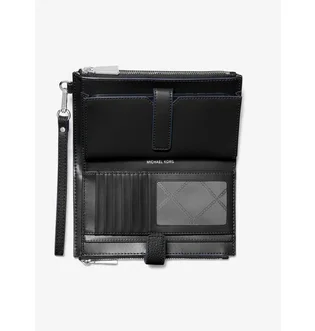 Кошелек женский Michael Kors Jet Set Double Zip Adele Leather Smartphone Wallet Black 34F9SAFW4L-BLACK-143212
