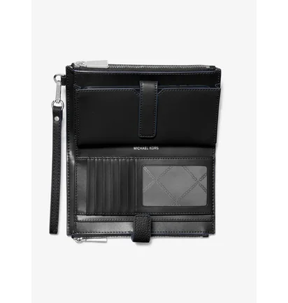 Гаманець жіночий Michael Kors Jet Set Double Zip Adele Leather Smartphone Wallet Black 34F9SAFW4L-BLACK-143212