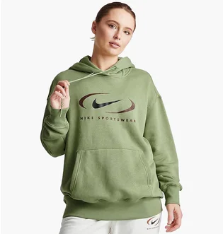 Худі жіноче Nike Ns Flc Os Po Hd Swsh Green FN7698-386
