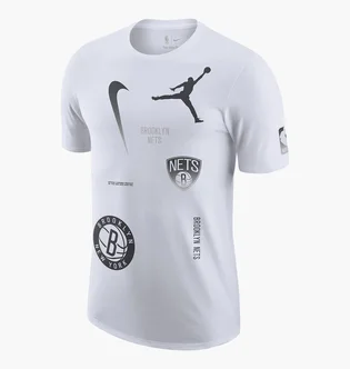 Футболка чоловіча Air Jordan T-Shirt Max90 Nba Brooklyn Nets Courtside Statement Edition White DV5712-100