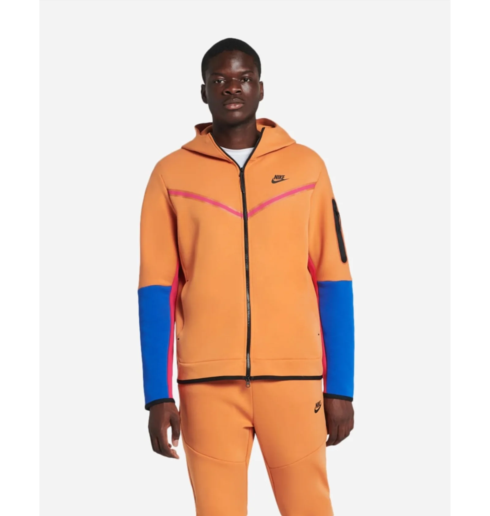 ᐉ Олимпийка мужская Nike Nsw Tech Fleece Full-Zip Hoodie Orange