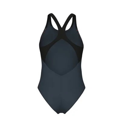 Купальник женский Arena Grid Swimsuit V Back Graphic Blue 010263-550
