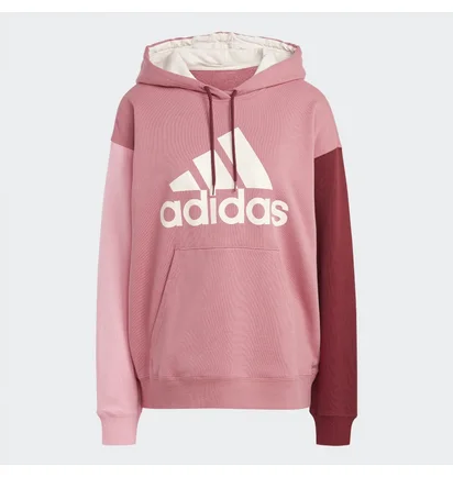 Худи женское Adidas Essentials Big Logo Oversized French Terry Hoodie Pink Ic9869
