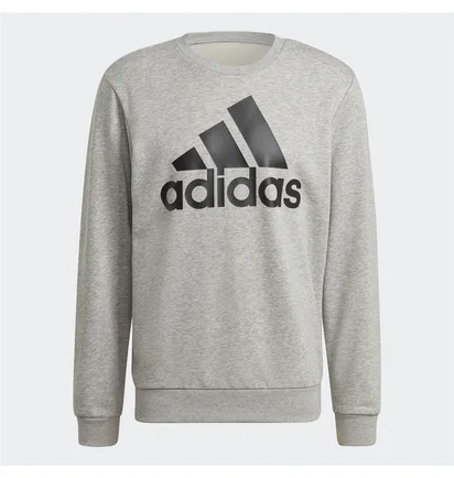 Свитшот мужской Adidas Essentials French Terry Big Logo Sweatshirt Grey GK9077