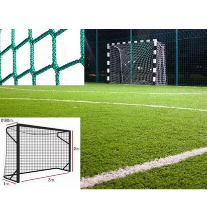 Сітка на футбольні ворота El Leon De Oro Net For Football Goals 3Х2Х0,8Х1 М., Шнур 5-5,5 Мм. Green 11445010002