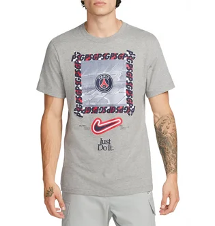 Футболка мужская Nike T-Shirt Psg M Nk New Dna Tee Grey FD1090-010