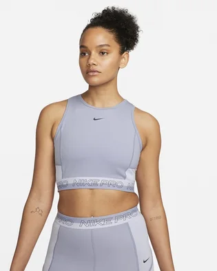 Топ жіночий Nike Pro Dri-Fit Crop Tank Light Blue DX0061-519
