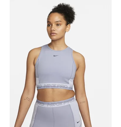 Топ жіночий Nike Pro Dri-Fit Crop Tank Light Blue DX0061-519
