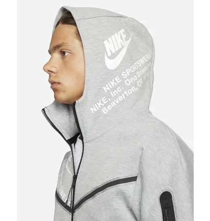 Толстовка чоловіча Nike Mens Graphic Full-Zip Hoodie Grey Dm6474-063
