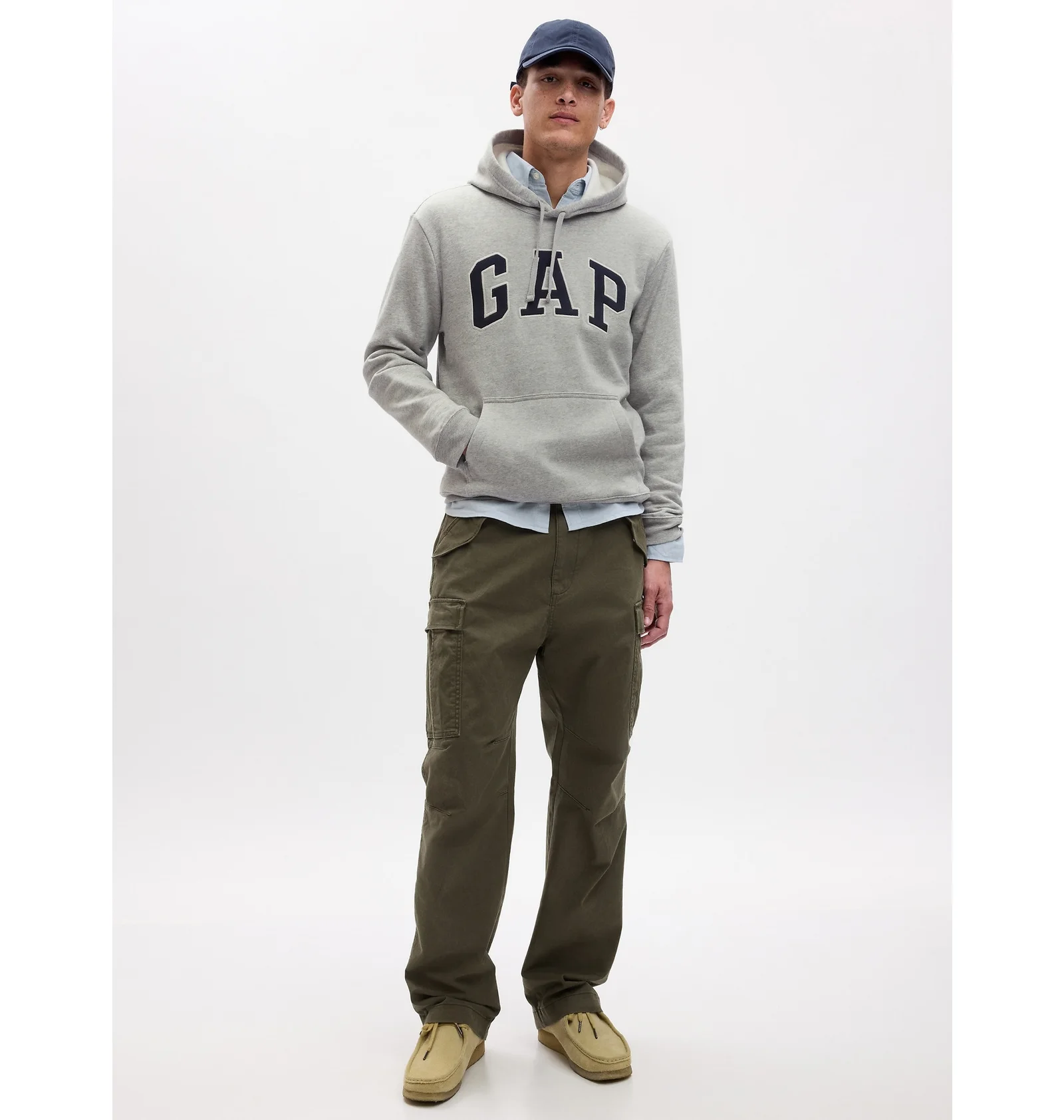 ᐉ Худи мужское Gap Logo Hoodie Grey 664312001 - купить в интернет