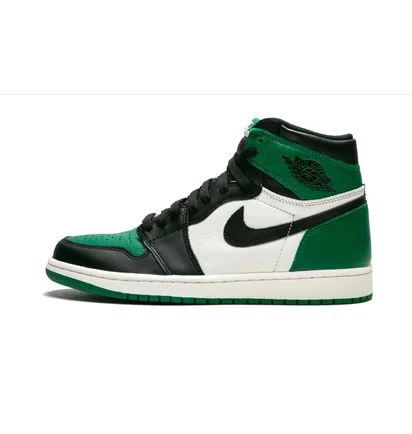 Кроссовки мужские Air Jordan 1 Retro High Og Black/Green 555088-302