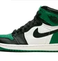Кроссовки мужские Air Jordan 1 Retro High Og Black/Green 555088-302